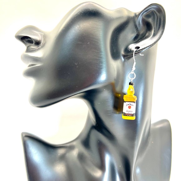 Jim Bean Earrings - Alcohol Earrings - Bourbon Earrings - Party Earrings - Picture 9 of 10